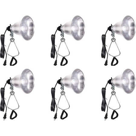 Ipower Simple Deluxe 6-PACK Clamp Lamp Light with 5.5-Inch Reflector, 60-Watt, 6PK HIWKLTCLAMPLIGHTSX6